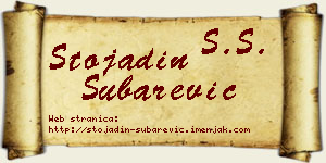 Stojadin Šubarević vizit kartica